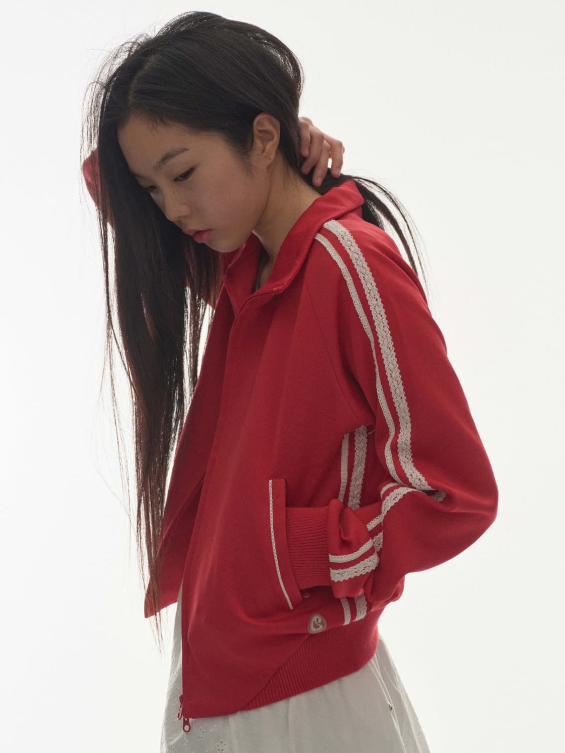 COYSEIO LACE TRACK JACKET 코이세이오 트랙 자켓 레드 상품이미지3