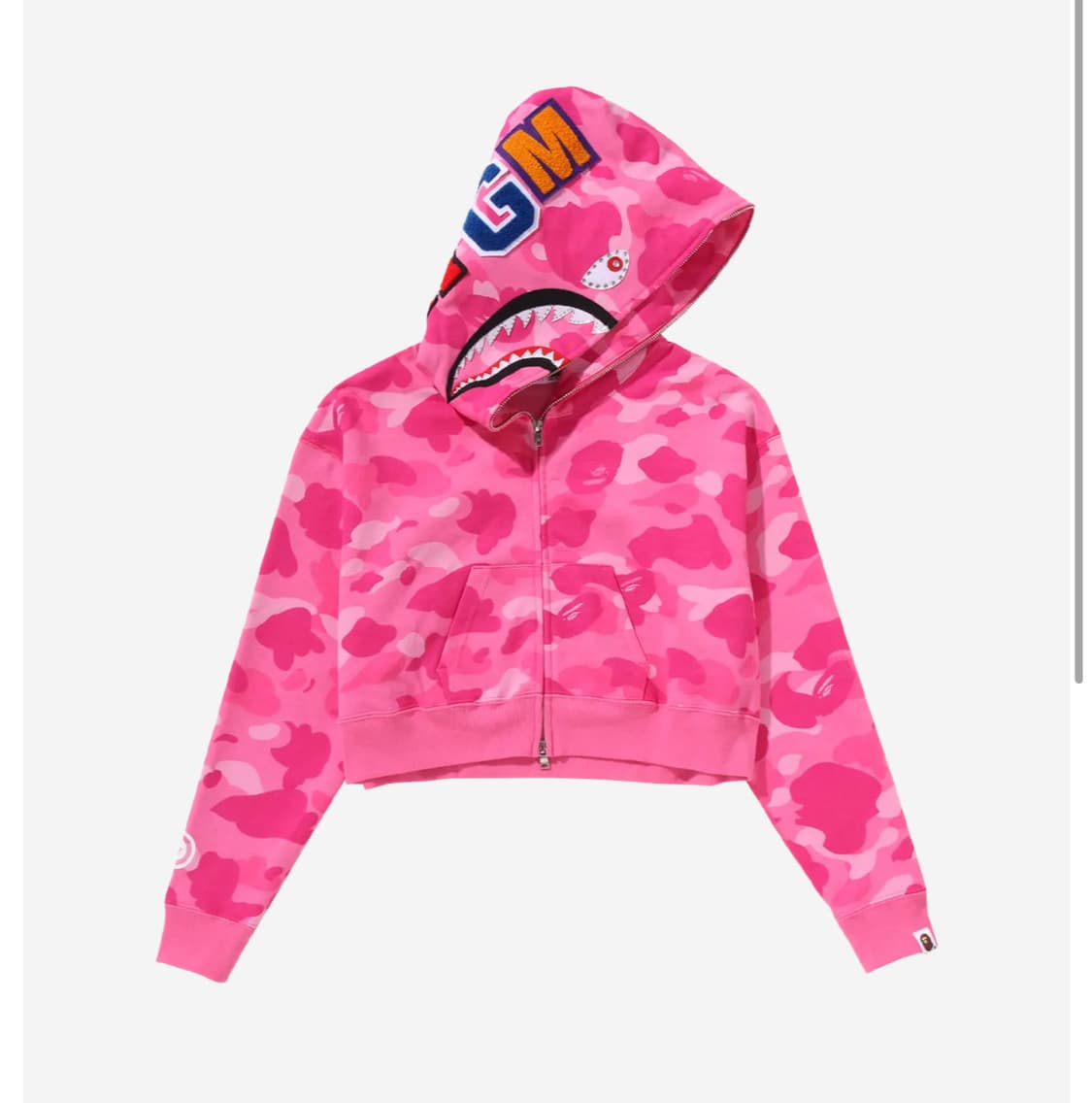 베이프 크리스탈 샤크 크롭 후드 M 상품이미지1