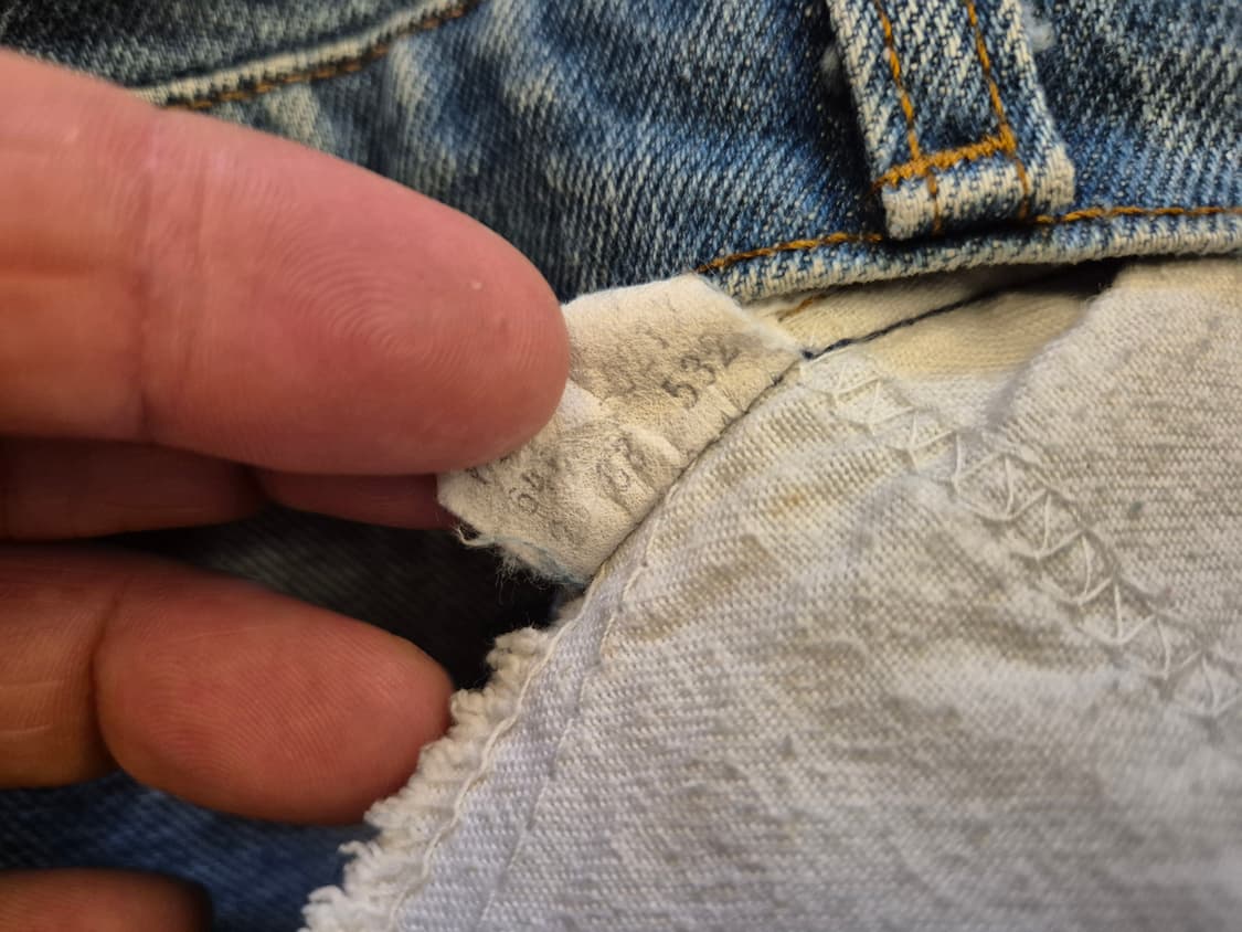 80s 리바이스 646 벨바텀 오렌지탭 데님 팬츠 상품이미지9