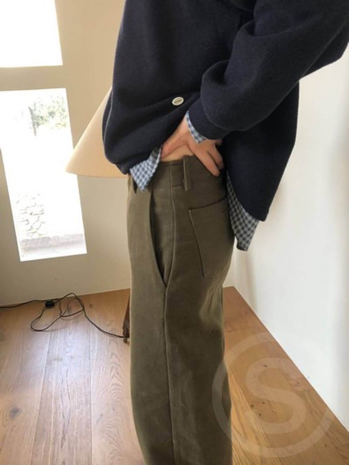 피치 기모 팬츠(카키, M) 상품이미지4