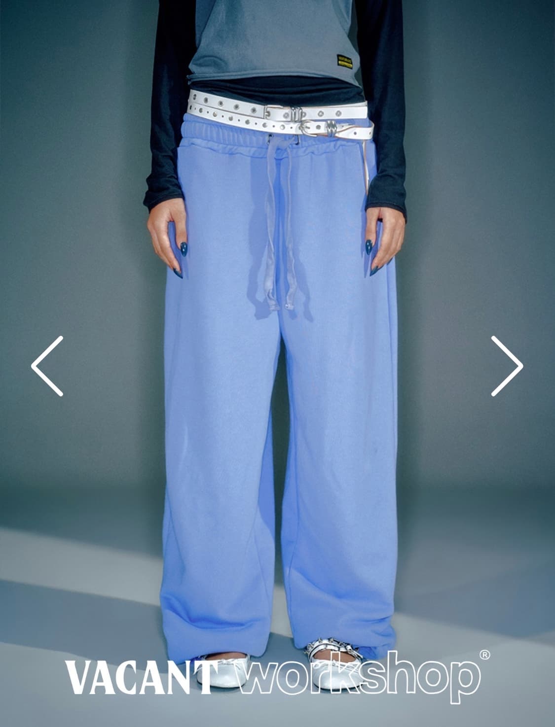 [새상품] 베이컨트아카이브 워크샵 조거팬츠 블루 상품이미지1