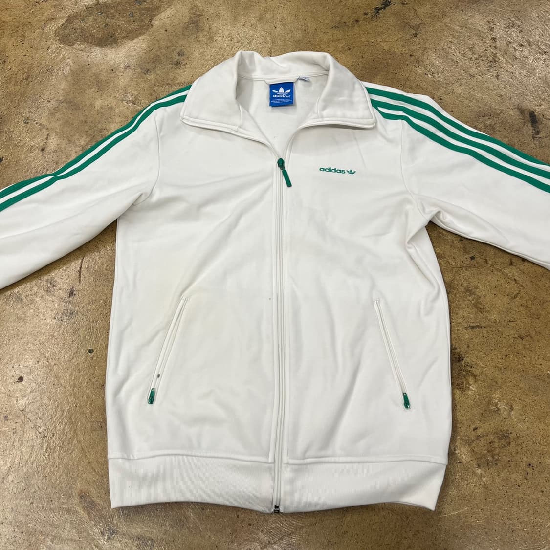 아디다스 흰초 화이트 그린 베켄바우어 져지 트랙탑 100 상품이미지3