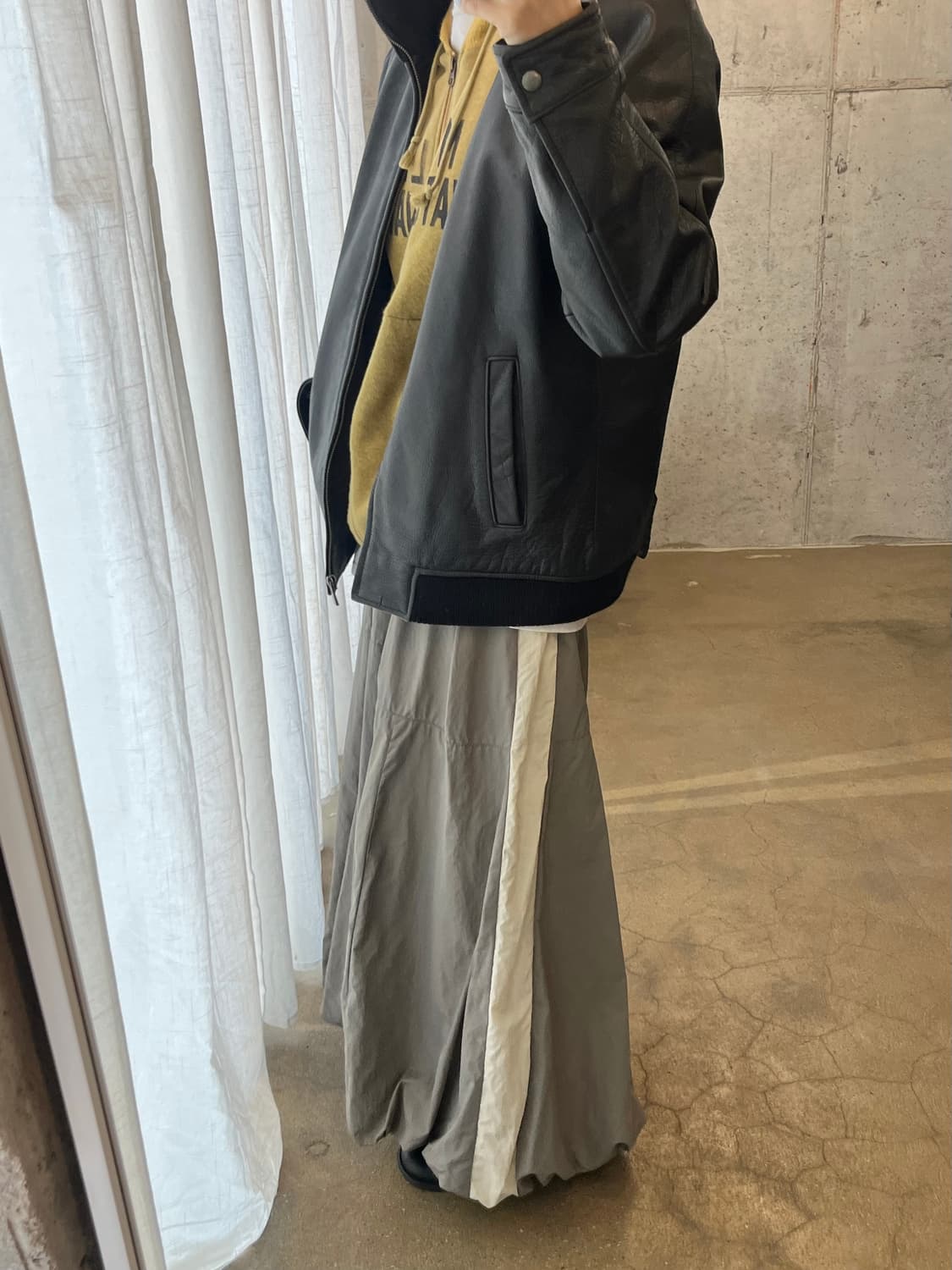 롱 벌룬 스커트 그레이 상품이미지5