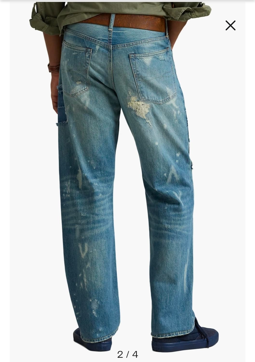 [30×30] 폴로 랄프로렌 패치워크 스트레이핏 데님 팬츠  상품이미지2