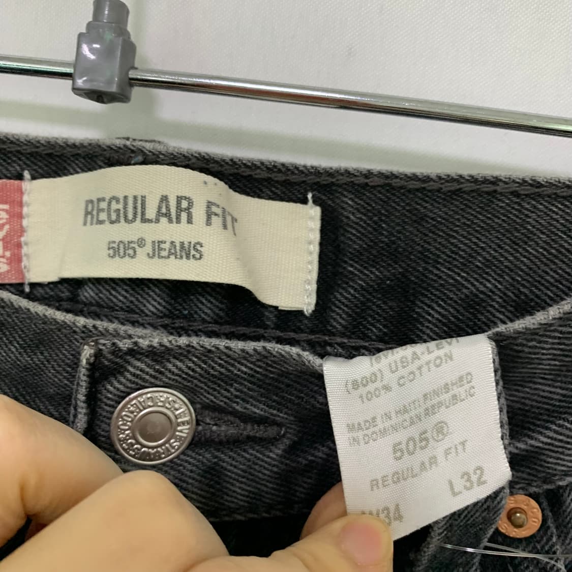 리바이스 흑청 바지 빈티지 데님팬츠 32인치 상품이미지4