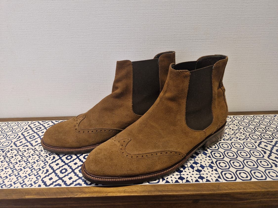 손신발 윙팁 스웨이드 첼시부츠 상품이미지3