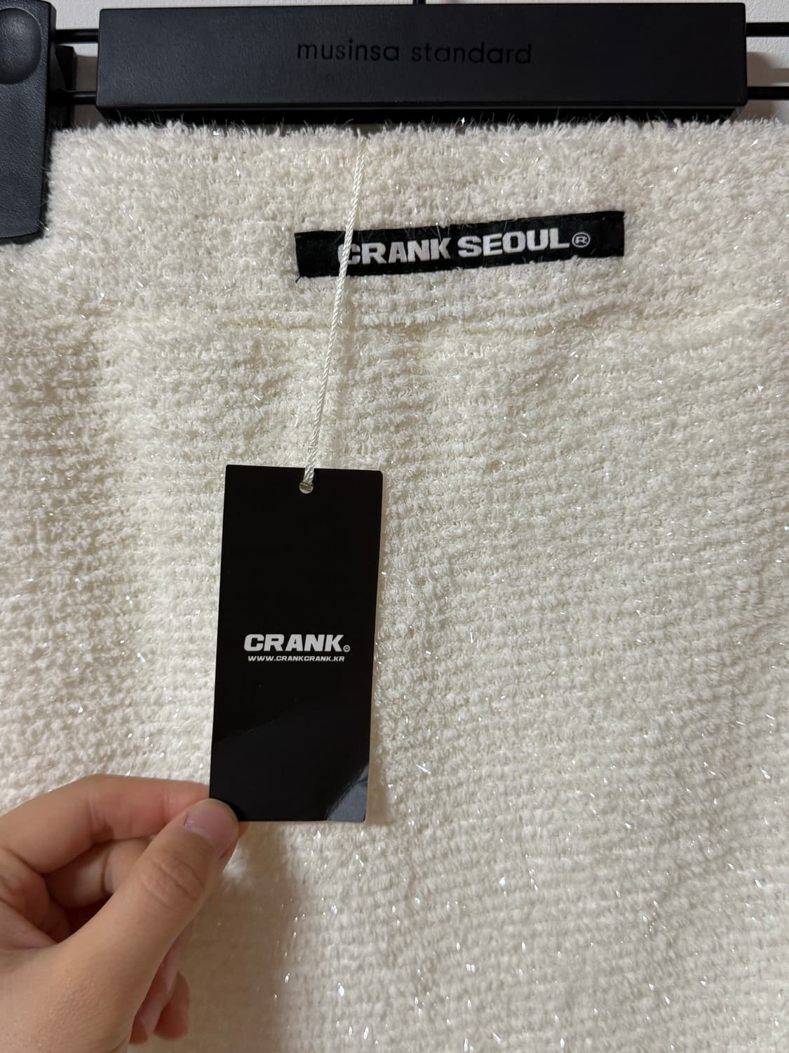 택포) 새상품 크랭크 CRANK SEOUL 트위드 니트 미니 스커트 상품이미지6