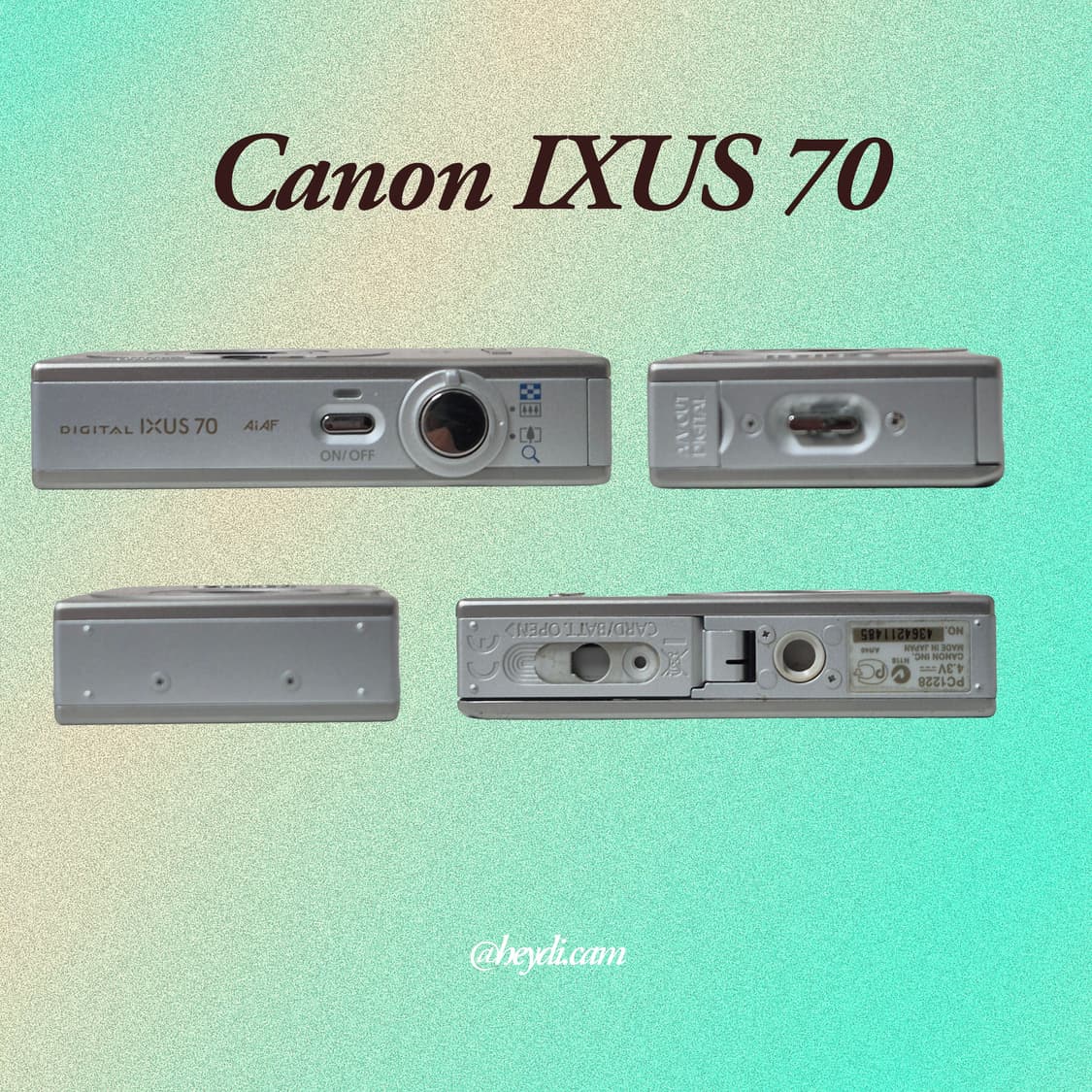 (강민경 아이브 리즈 은채) 캐논 ixus70실버 (SD1000, IXY 상품이미지3