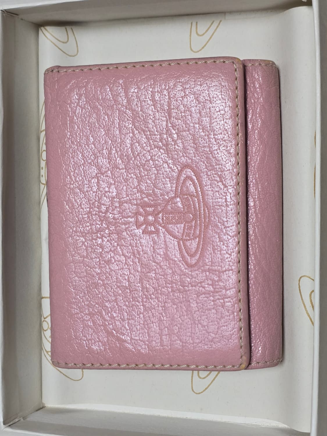 일본 빈티지 비비안 웨스트우드 핑크 가죽 반지갑 상품이미지1