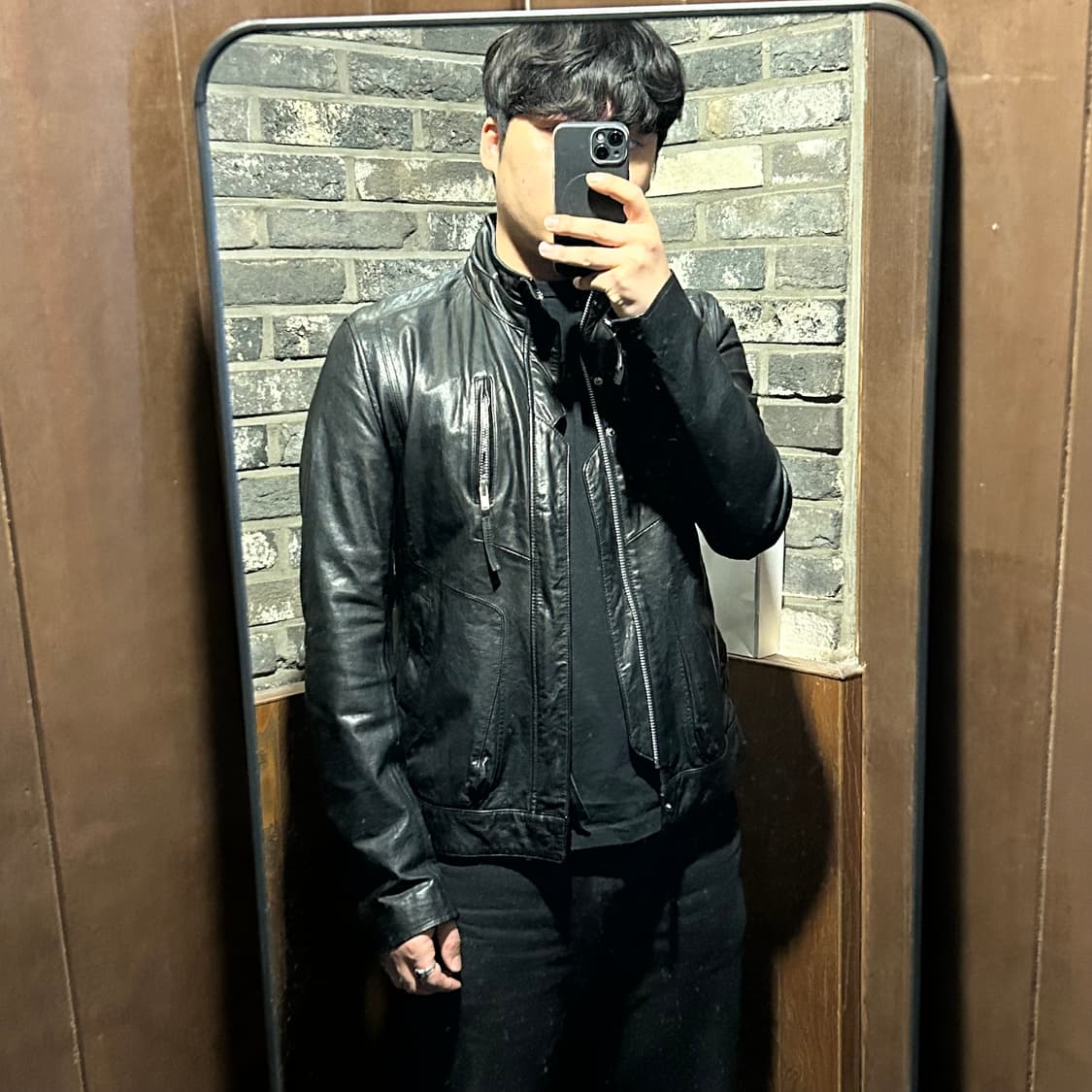 XL) 빈티지 램스킨 양가죽 멀티 포켓 싱글 라이더 자켓 상품이미지10