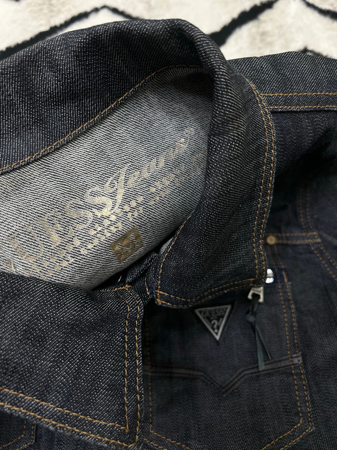 [M]게스 투포켓 데님 자켓/생지 상품이미지5