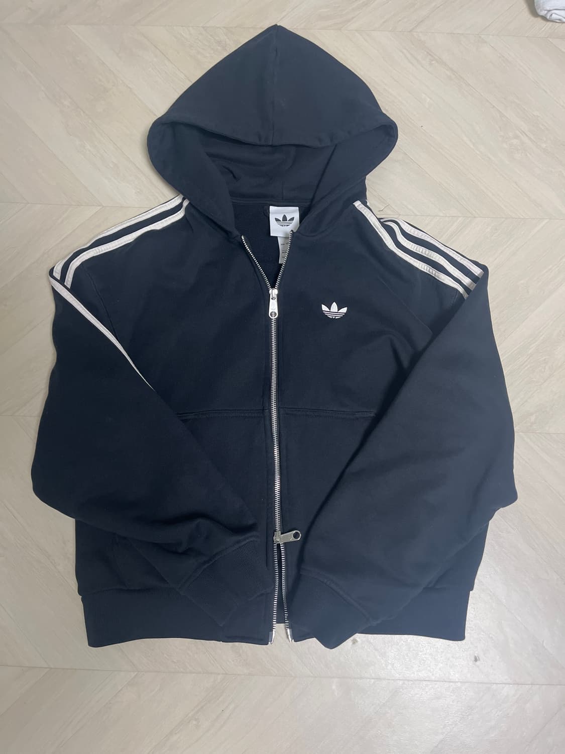 아디다스 후드집업 KC9315 블랙:크림화이트 상품이미지2