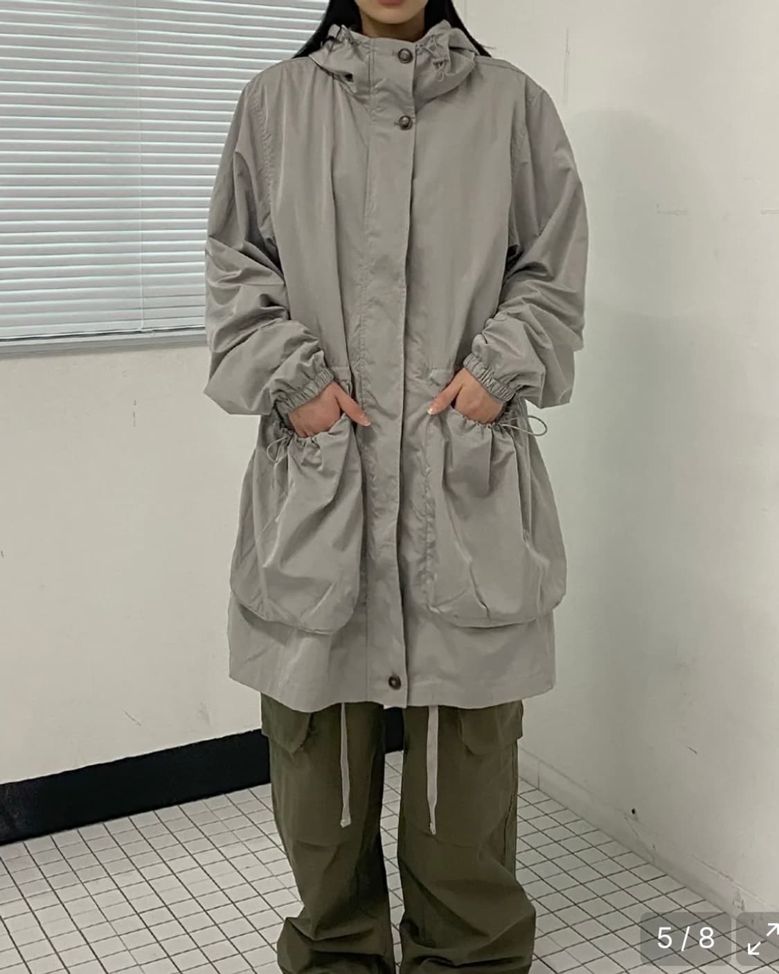 밀로 우먼 스트링 포켓 후디 자켓 상품이미지1