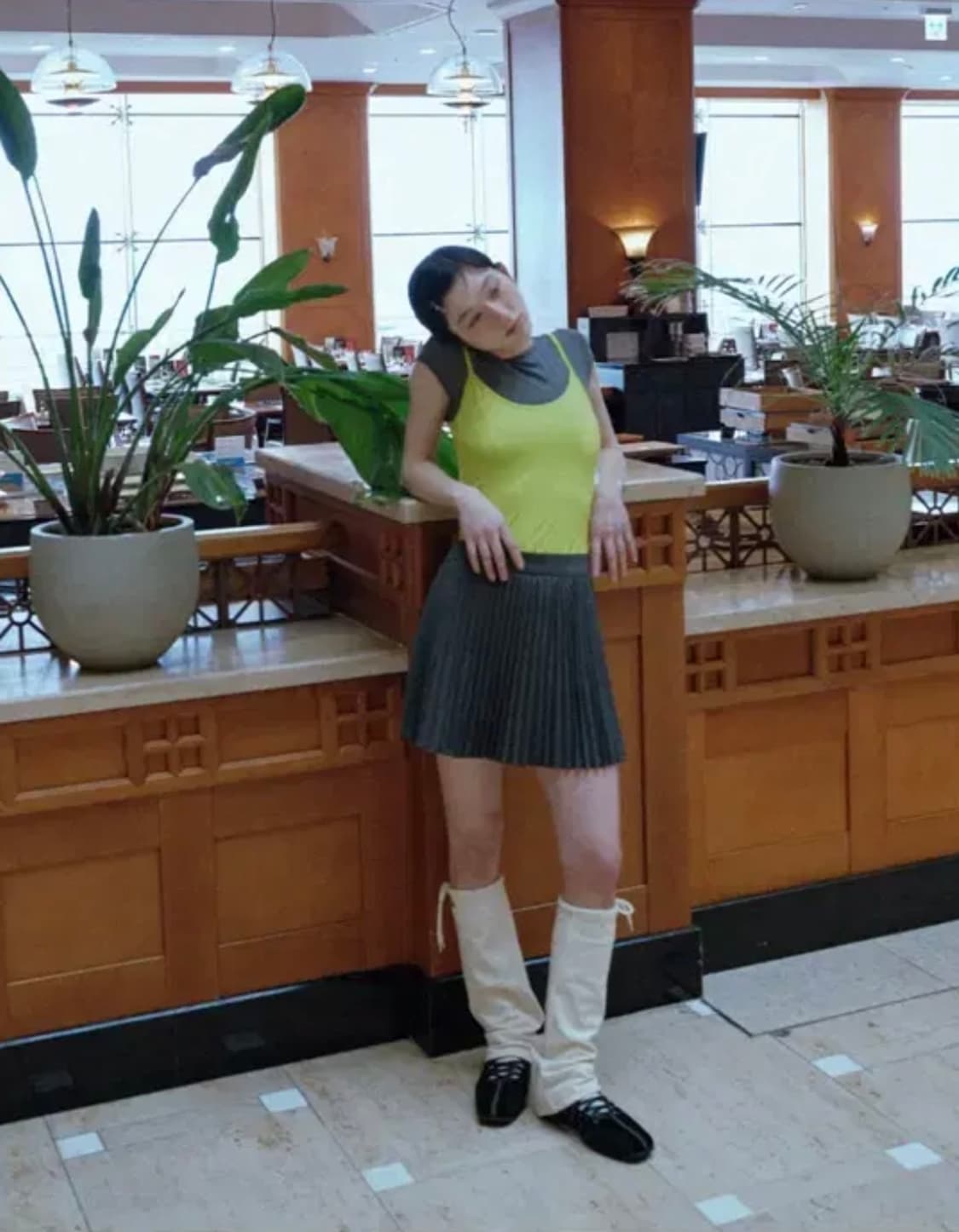 락피쉬웨더웨어 스트링 레그워머 / 멜란지그레이 상품이미지3