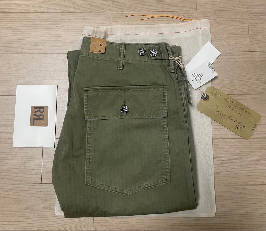 Rrl 헤링본 퍼티그팬츠 32/32 국내새상품 상품이미지2