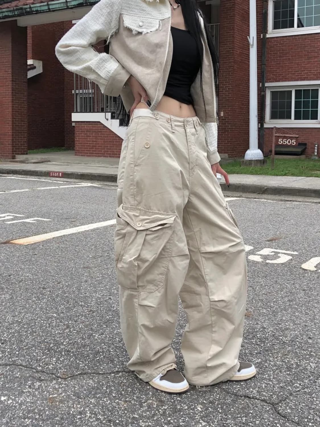 Ootj 벨 카고바지 베이지 s 상품이미지1