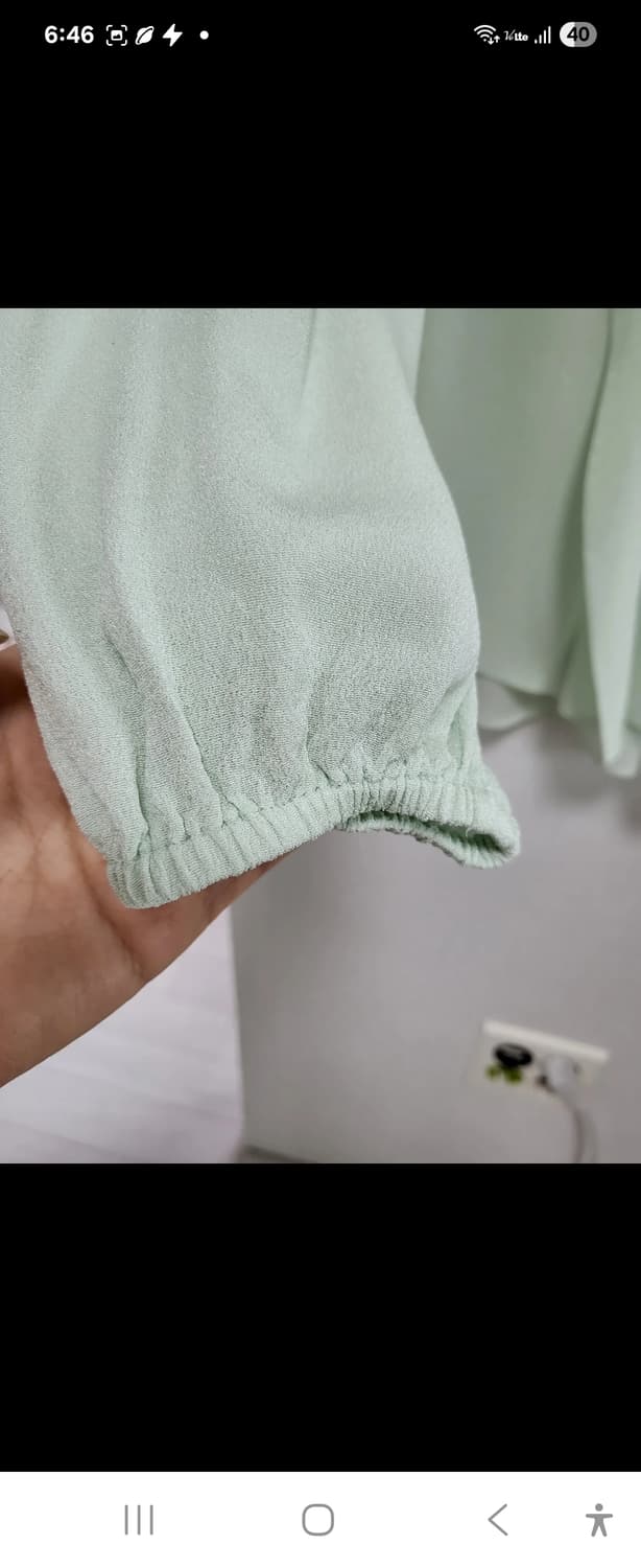 Vince 민트 블라우스 실크100%free 상품이미지5