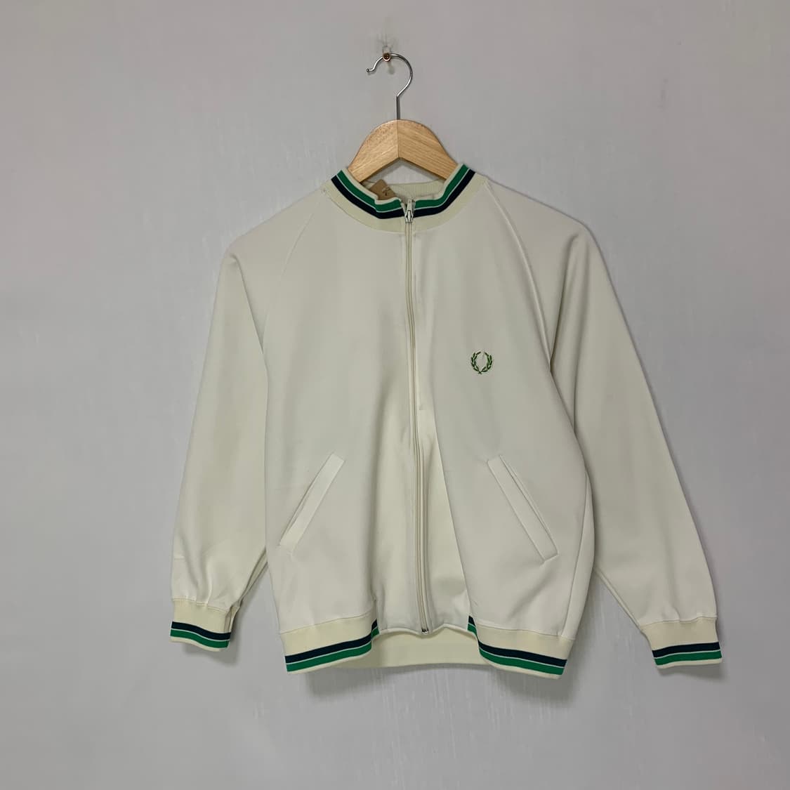 프레드페리 월계수 빈티지 아이보리 져지 집업 여성 S 상품이미지1