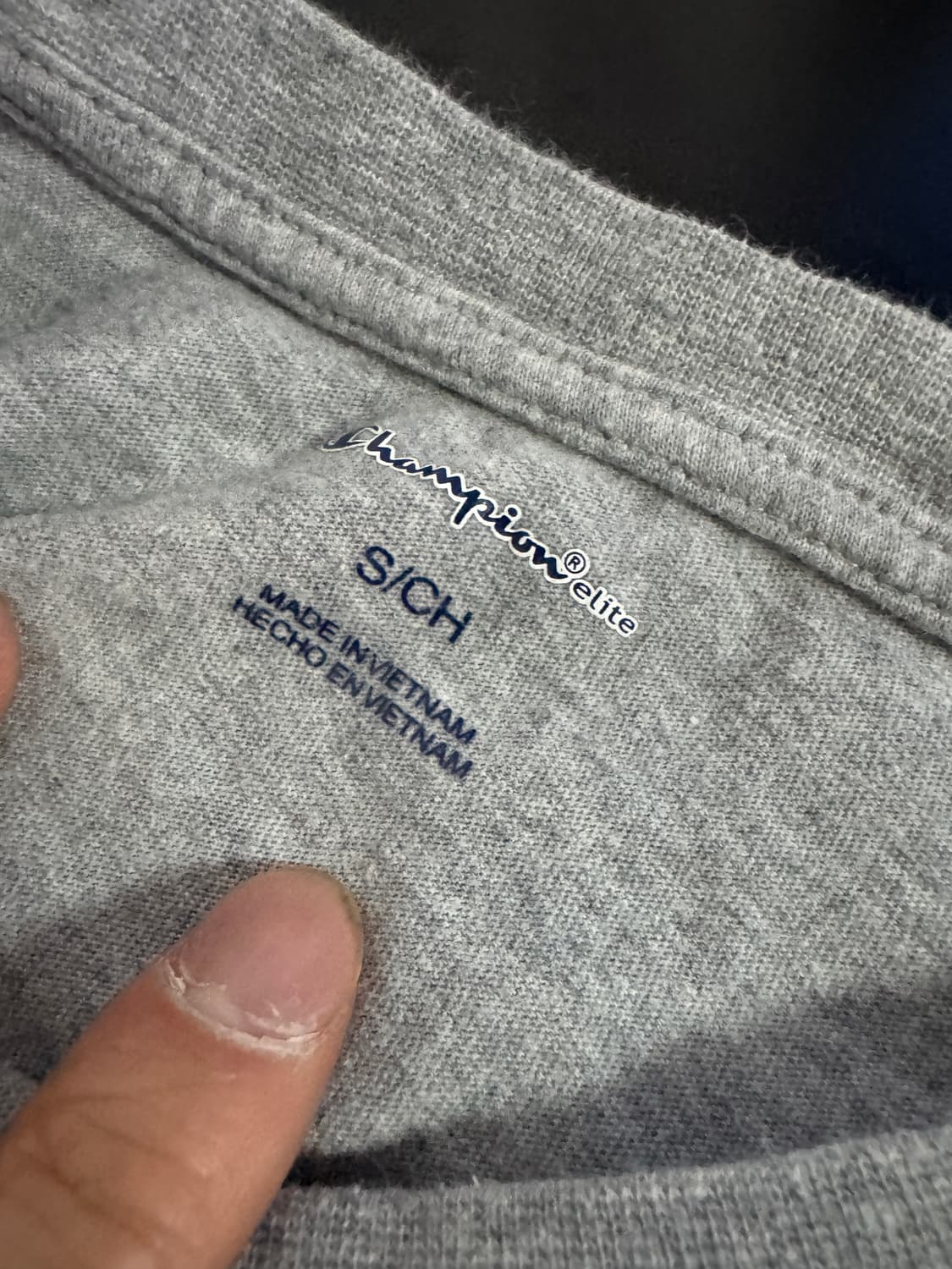 공용!! 챔피온 스펠아웃 프린팅 반팔 티셔츠 S 그레이 상품이미지3