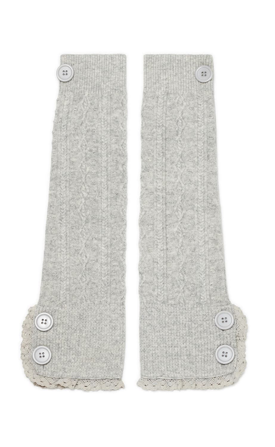 허그유어스킨 Button cable knit leg-warmer gray 상품이미지1