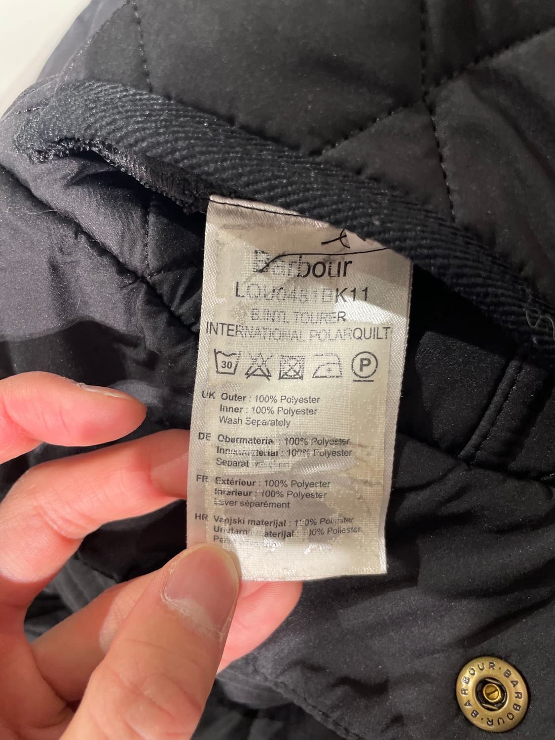 바버 인터내셔널 블랙 폴라퀼트 투어러 퀼팅 자켓 상품이미지8