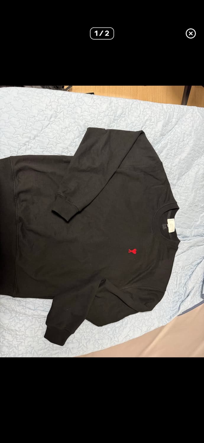 아미 스몰로고 맨투맨 남녀공용 상품이미지1