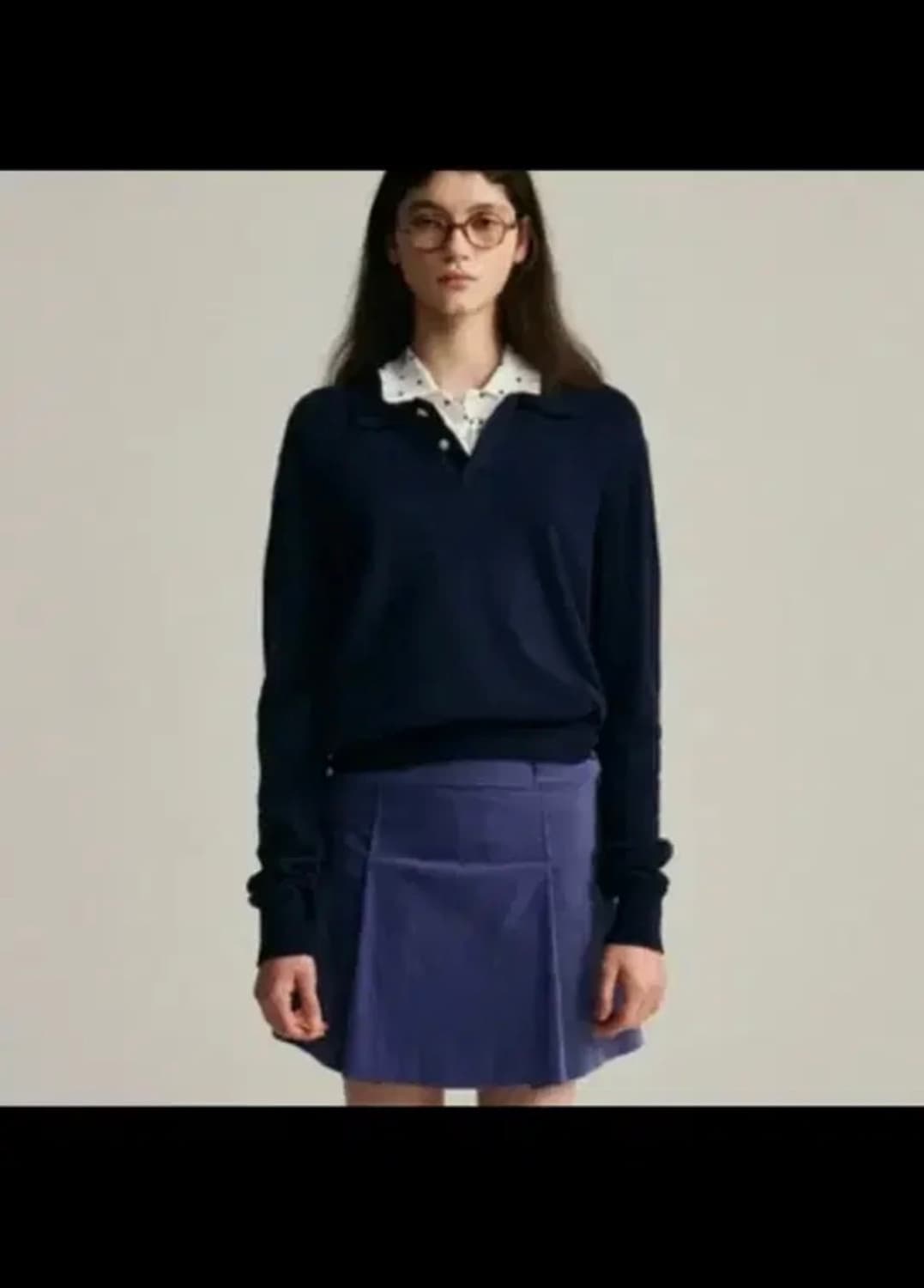 더바넷 블랙 색상의 벨벳 스커트 S 상품이미지2