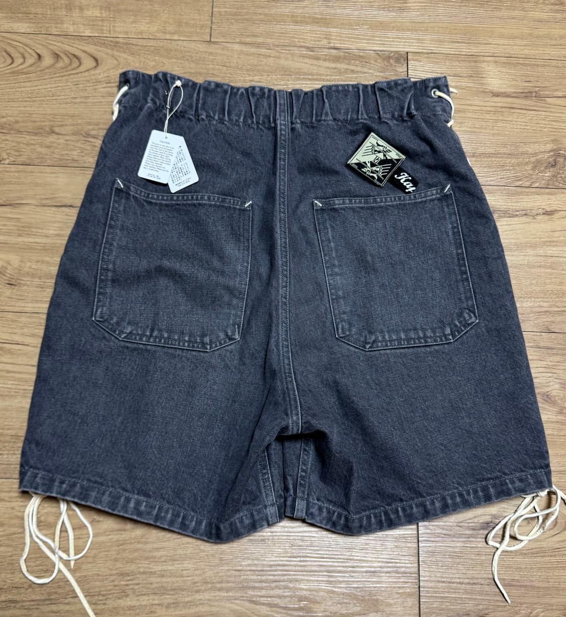 [2]캐피탈 14온즈 블랙 데님 이지 랜치 GO 쇼츠 블랙 상품이미지3