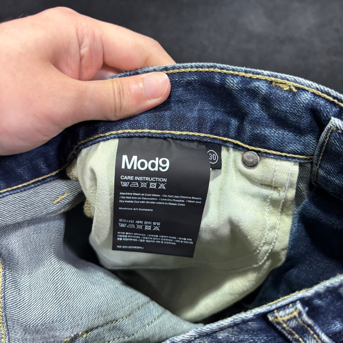 30 모드나인 MOD7 FIT 워싱 데님팬츠 상품이미지4