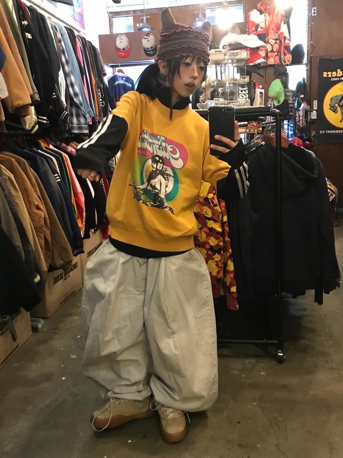 < Hysteric Glamour Logo Half Knit Sweats 상품이미지3