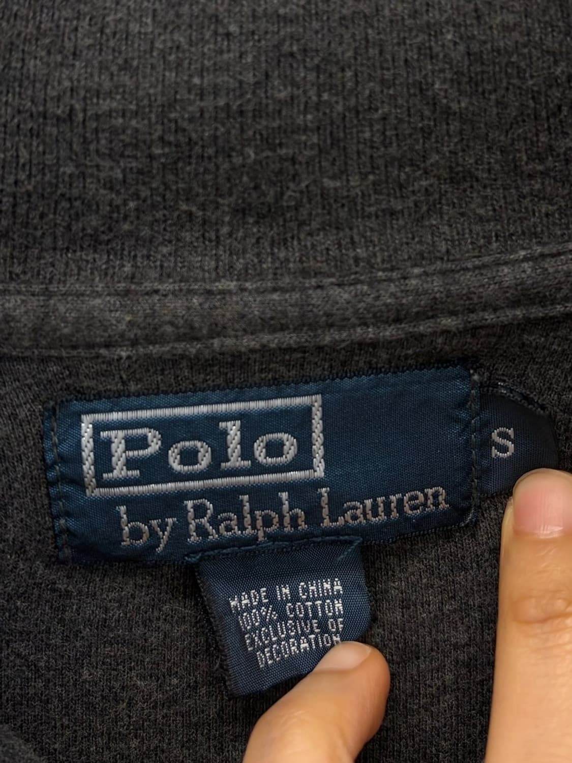 폴로 숄카라 니트 차콜 (S) 상품이미지4