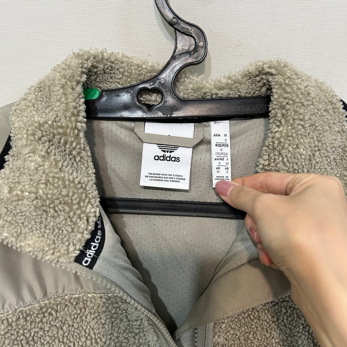 아디다스 남성 뽀글이 후리스 M 상품이미지2