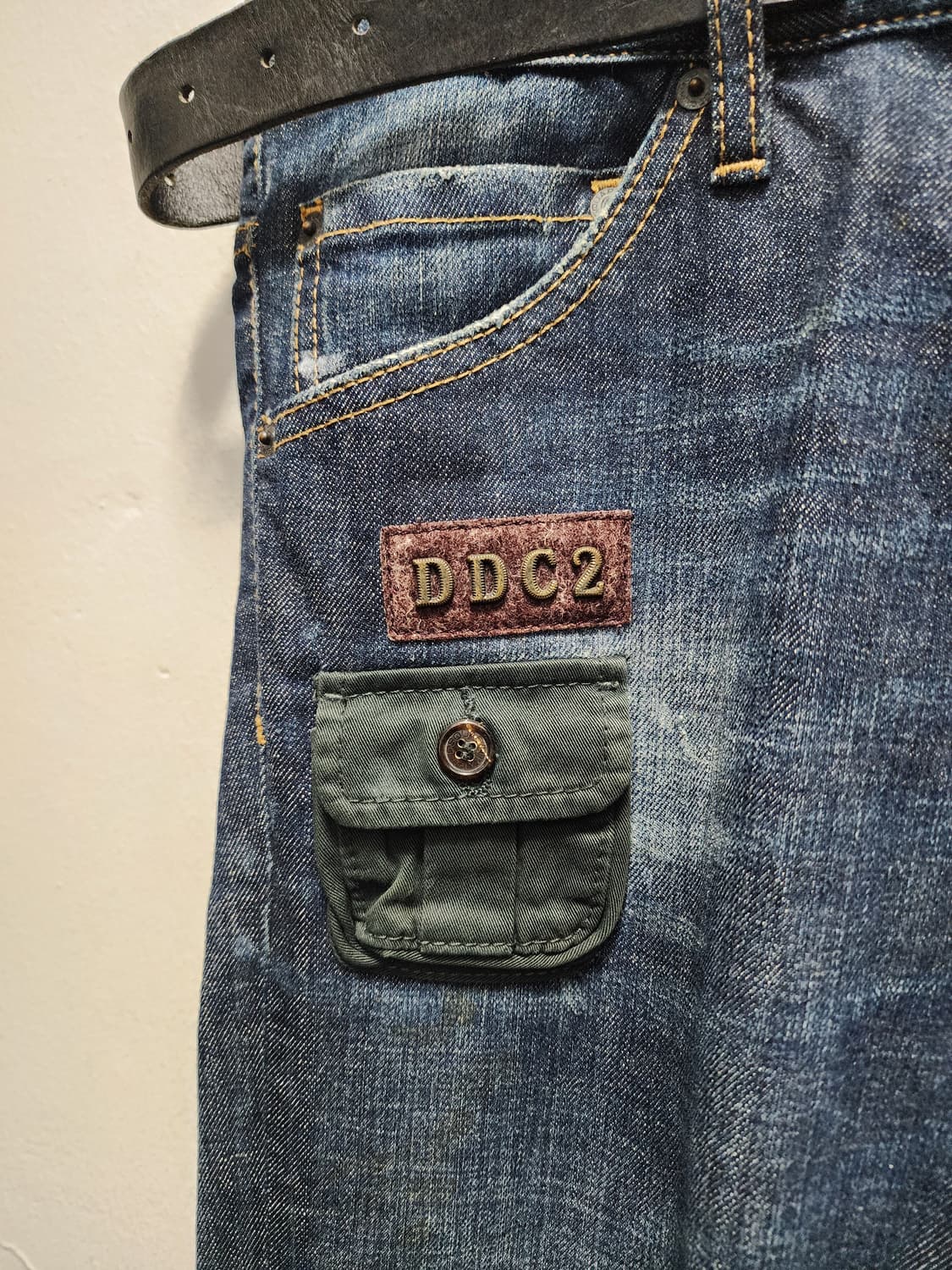 Dsquared2 디스퀘어드2 가죽벨티드 데님 청바지  상품이미지3