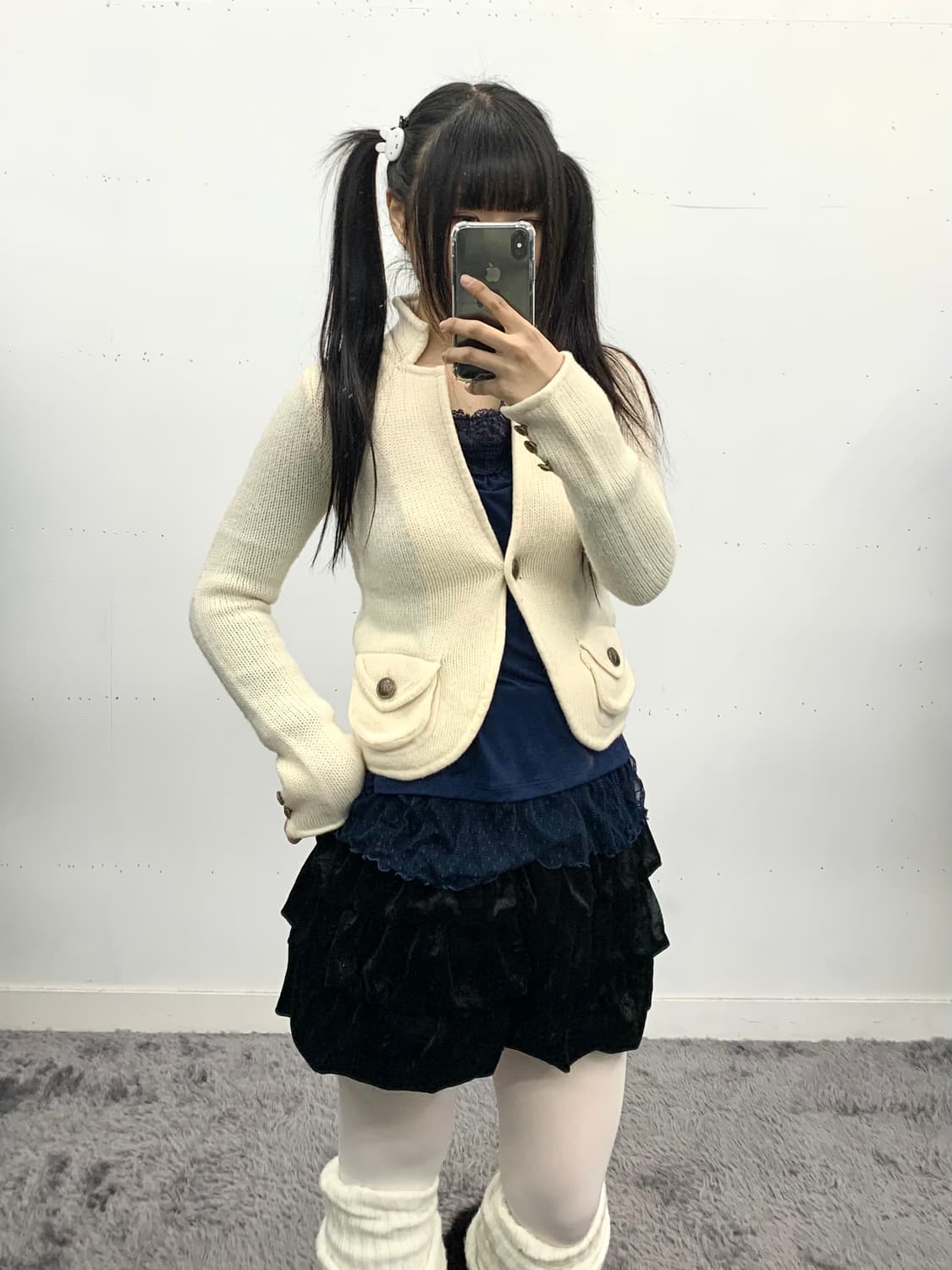 Joias 카라 가디건 상품이미지1