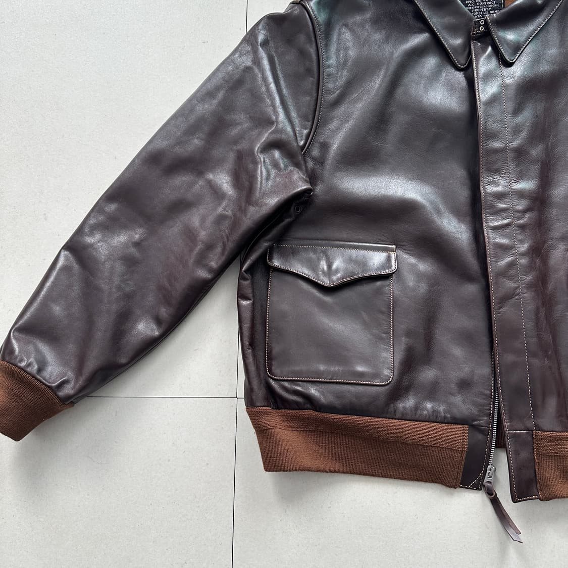 [일본생산] 나카타쇼텐 A-2 말가죽 플라이트 자켓 TALON지퍼  상품이미지4