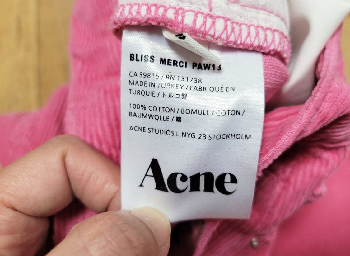 아크네스튜디오(Acne Studios) 코듀로이팬츠 55 새상품 상품이미지8