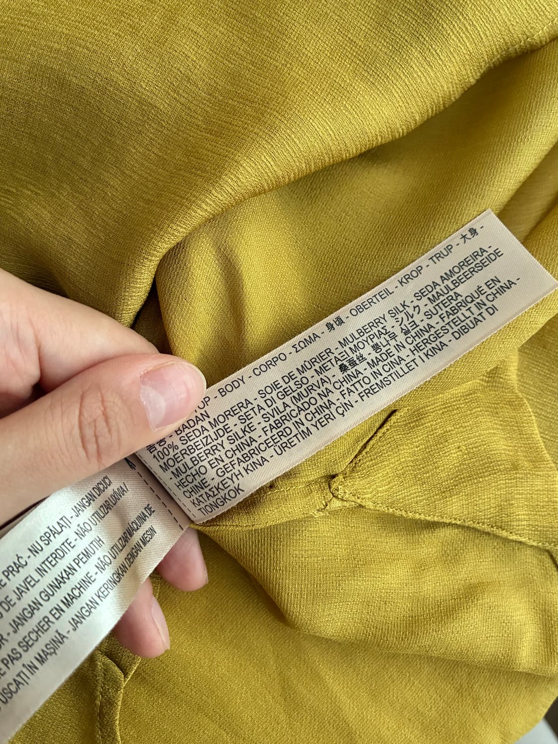 L) 마시모두띠 실크 100 블라우스 올리브 상품이미지10