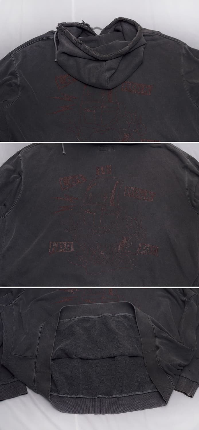 써저리 x 해피피플 락 피그먼트 오버핏 후디 (105~110+) 상품이미지6