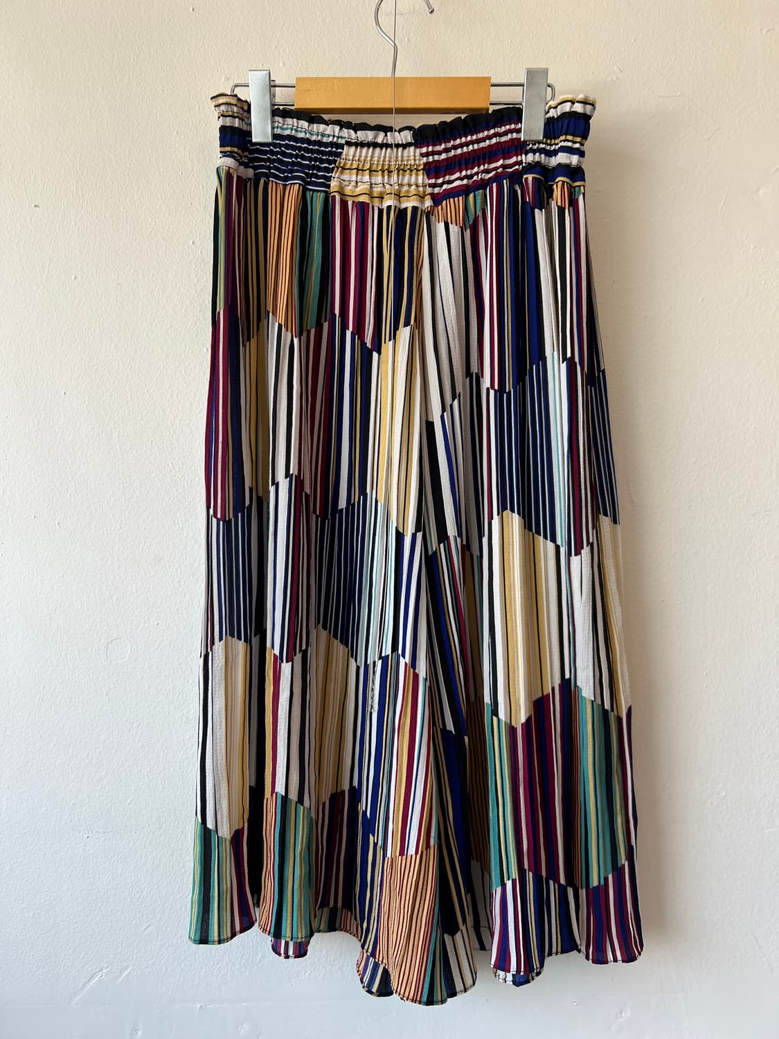 쇼핑몰 여성 에스닉 스트라이프 플리츠팬츠 플리츠바지 상품이미지3