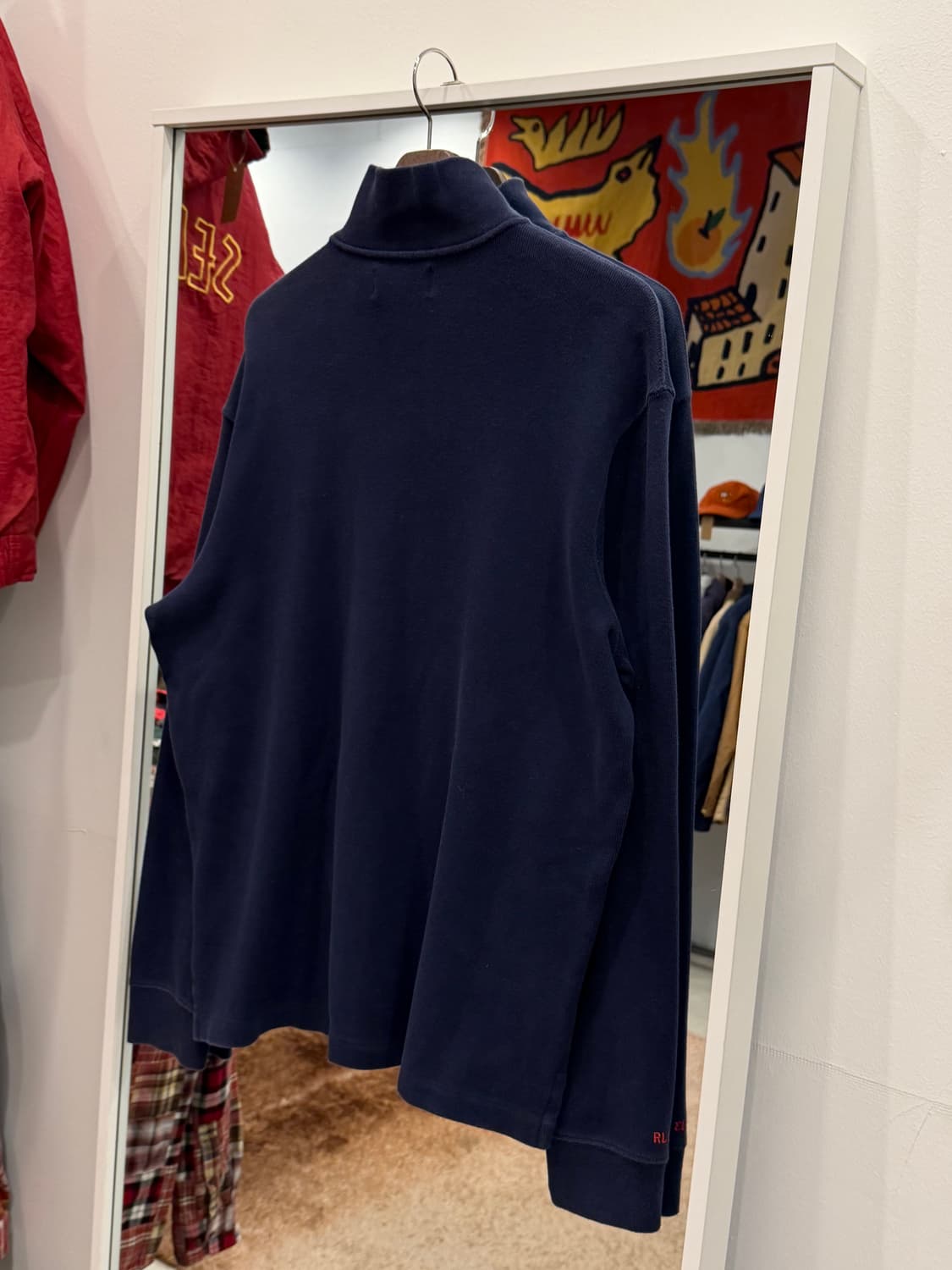 Polo RL 폴로 랄프로렌 폴로베어 하프넥 쿼터 집업 니트 (navy) 상품이미지6