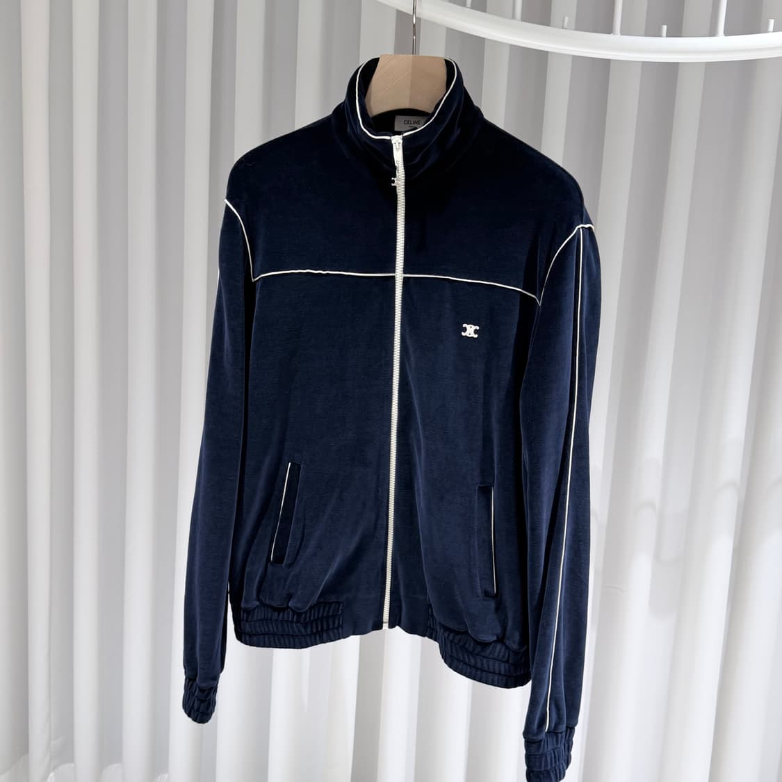 L / 셀린느 트리오페 벨벳 네이비 집업 상품이미지2