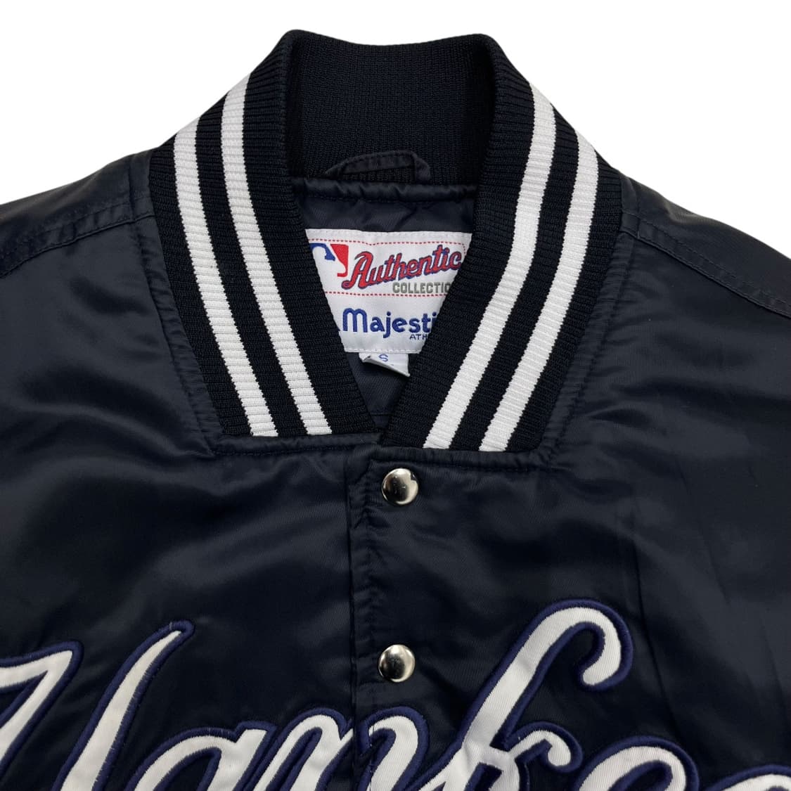 90's 마제스틱 네이비 양키즈 바시티 자켓 S 상품이미지5