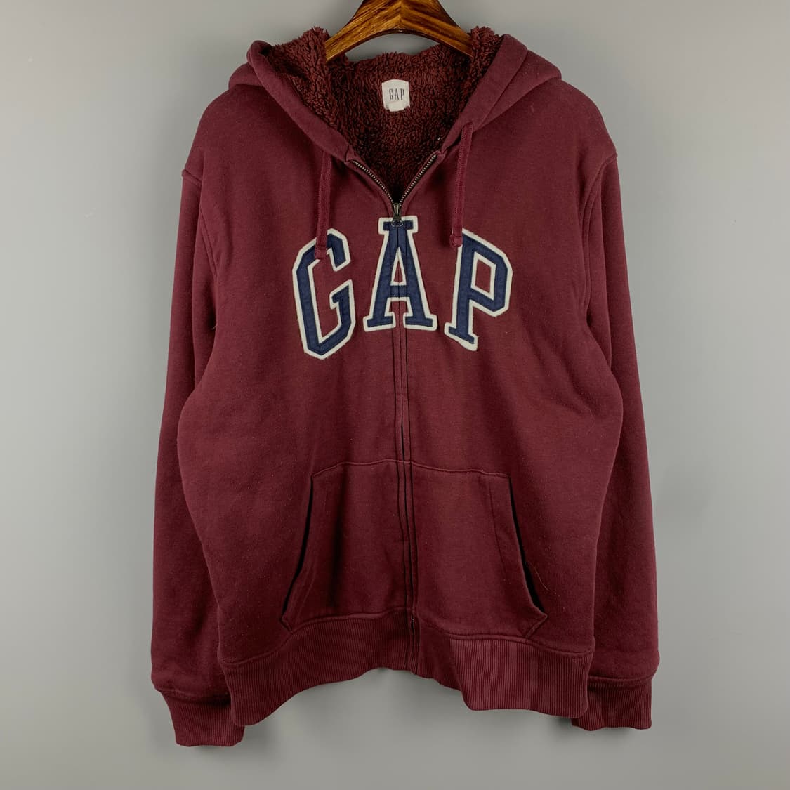 Gap 갭 버건디 후드집업 상품이미지2