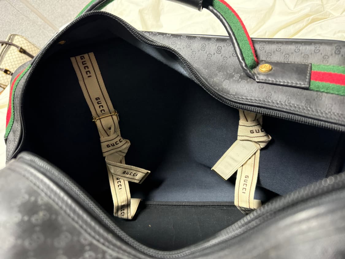 구찌 가죽 여행용 초대형 보스턴백 블랙 상품이미지5