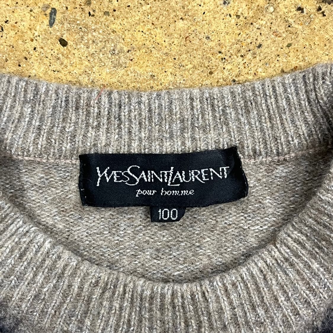 [정품/L] 입생로랑 빈티지 아가일 니트 스웨터 b17 상품이미지5
