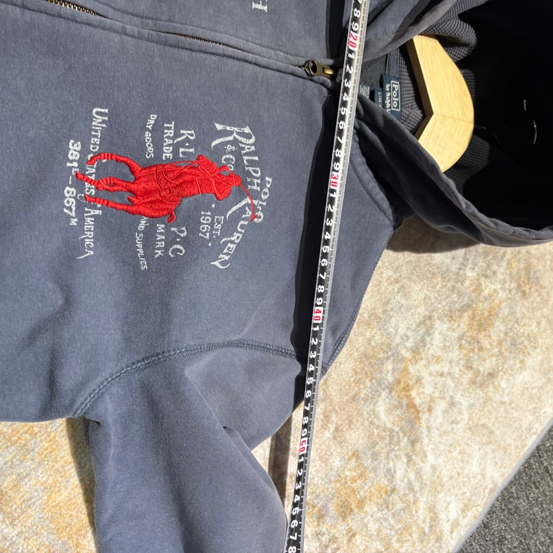 90‘s 폴로 빅포니 성조기 후드집업 상품이미지9