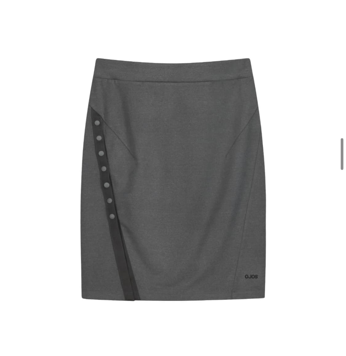 Ojos 오호스 버튼 슬릿 미디 스커트 skirt 차콜 사이즈2 상품이미지1
