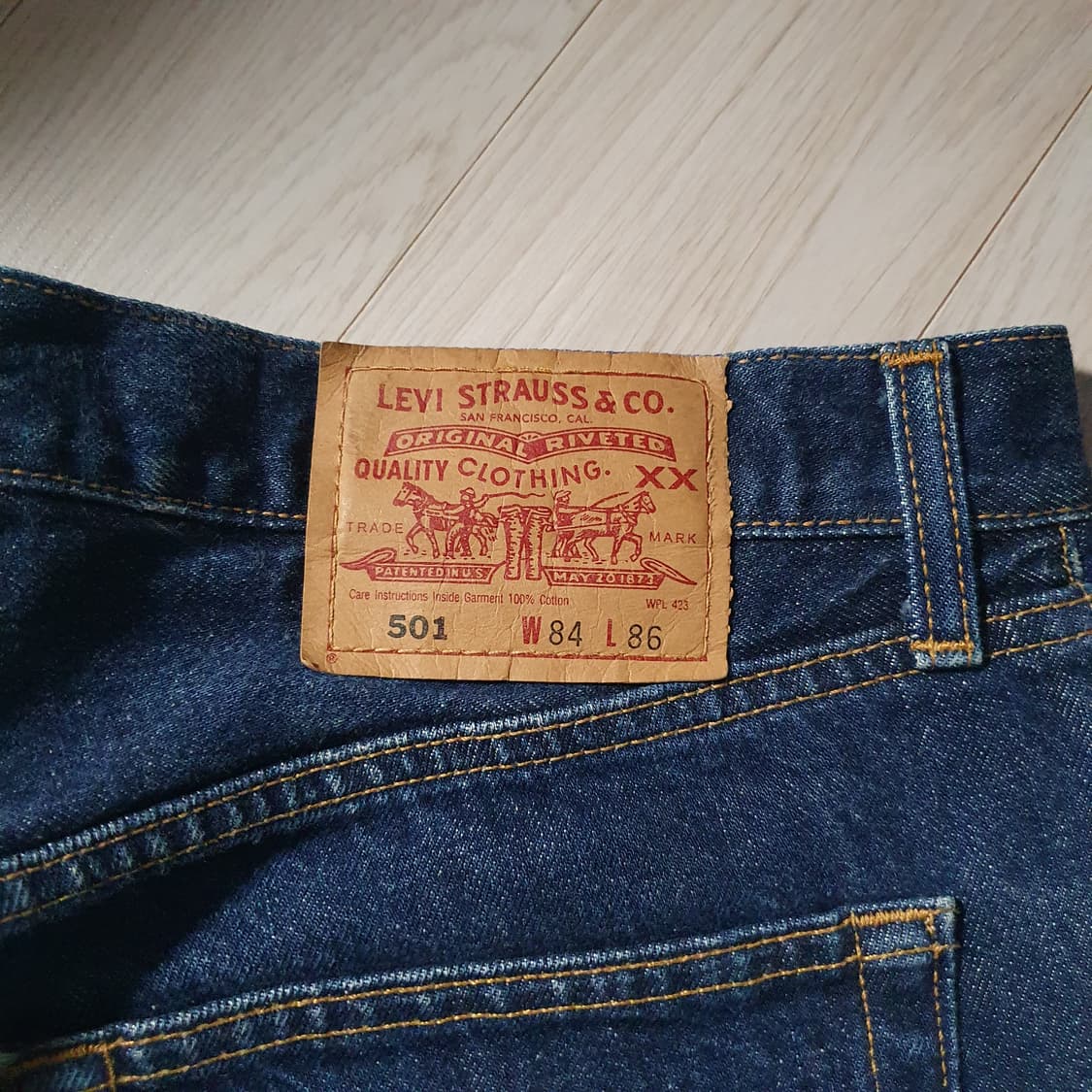 리바이스 501-0101  데님 진 팬츠 청바지 빈티지 인디고 진청 상품이미지7