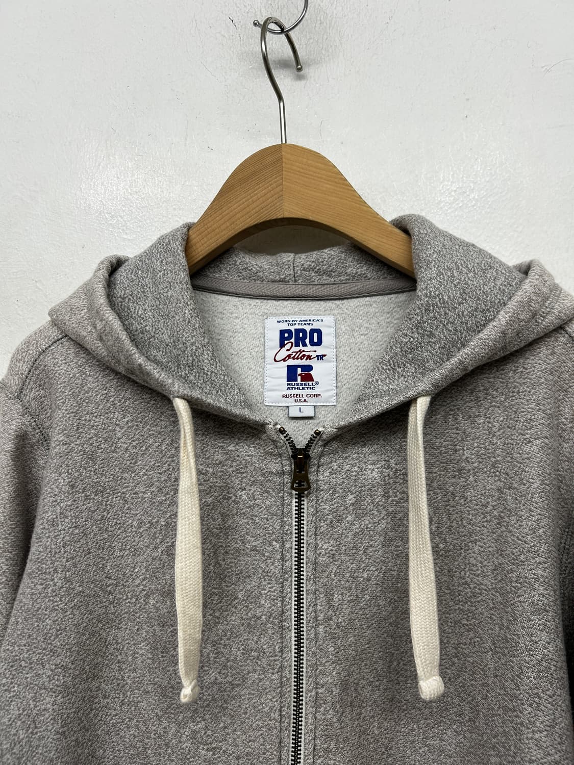 Russell Athletic 후드 집업 그레이 상품이미지2