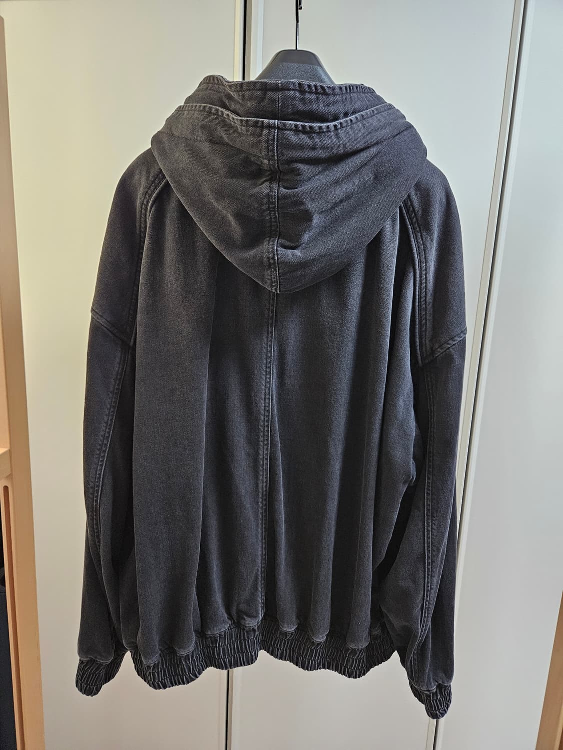 준지/ 26SS 데님 더블 레이어드 후드 집업/ M 상품이미지3